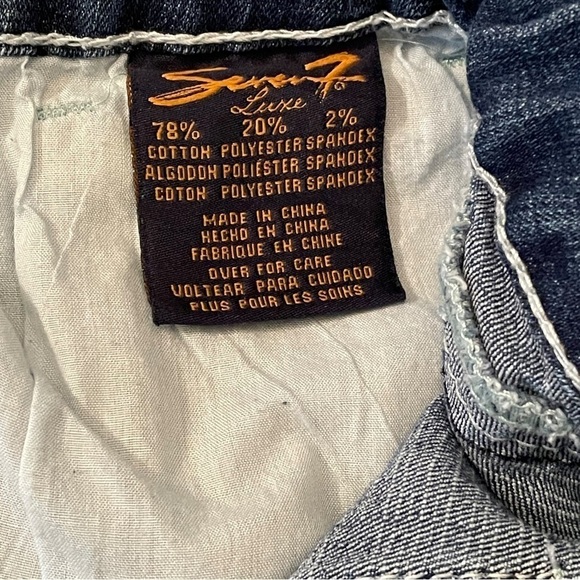 SEVEN7 Size 24 Stonewashed Blue Denim Shorts - Picture 6 of 6